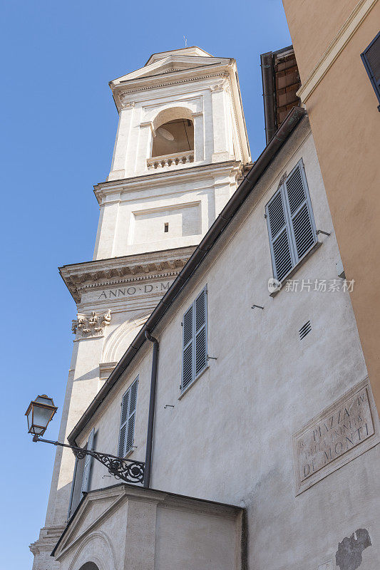 Trinità dei Monti church on top of the Spanish Steps in Rome